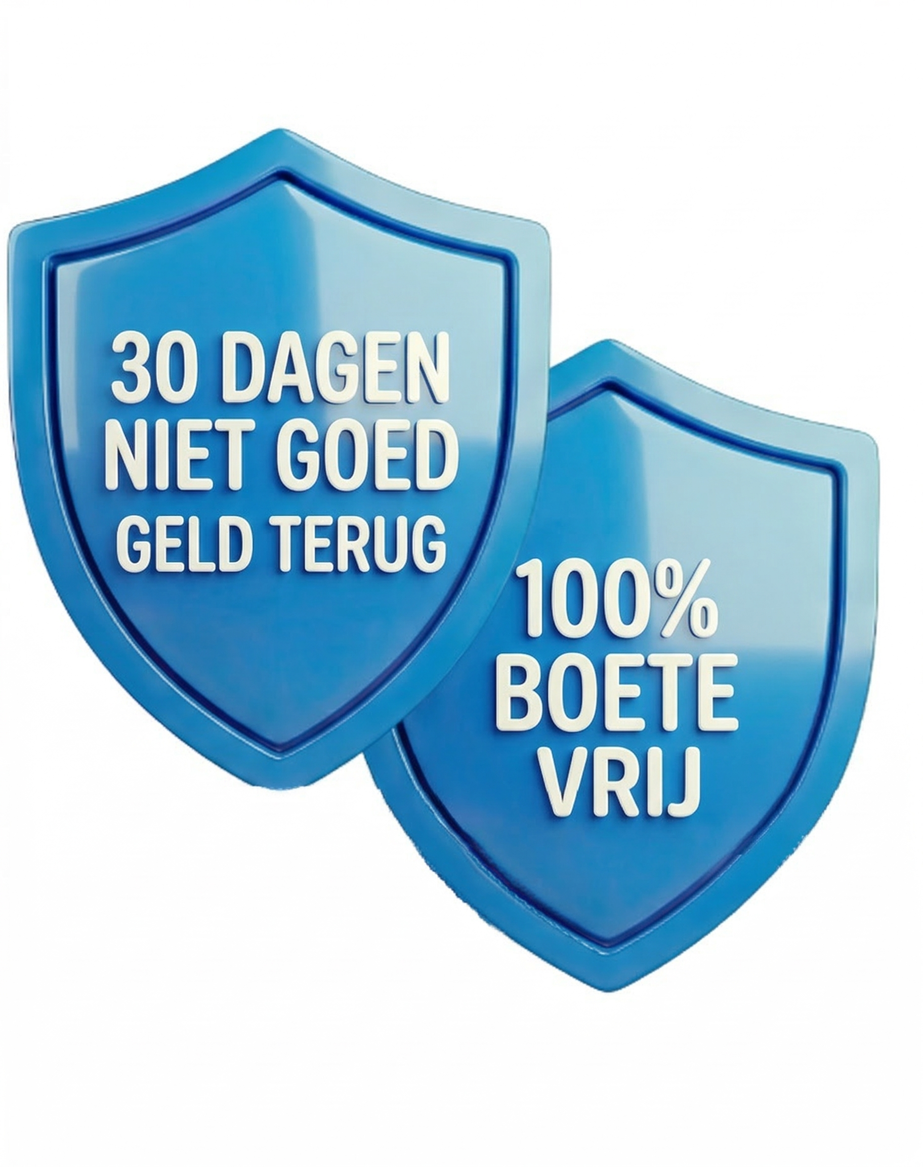 30 dagen geld-terug garantie en 100% boetevrij